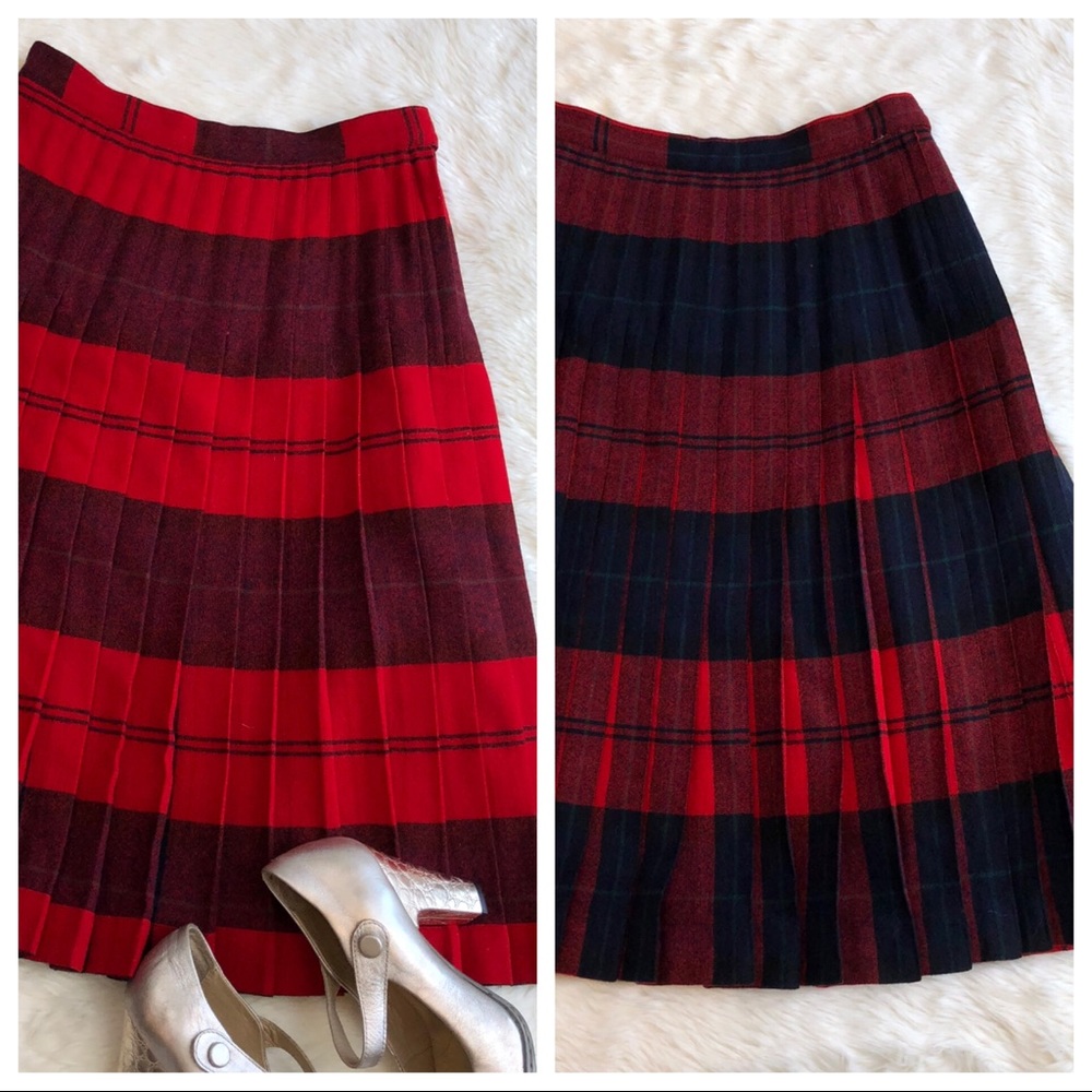 PENDLETON VTG 50s Turnabout Reversible Wool Skirt